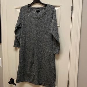 Heather gray/black dress. Super comfy.